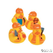 Construction Rubber Duckies<br> 2"-1 dozen